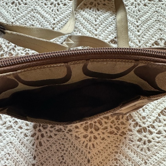 Authentic Coach Signature C Stripe Swingpack Crossbody Bag – Khaki/Brown - Picture 7 of 9